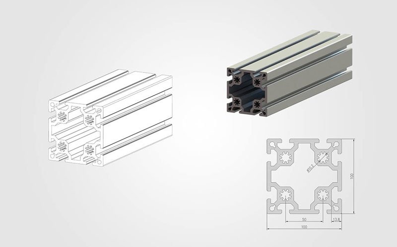 100100 T-Nut-Aluminium-Extrusionsprofil