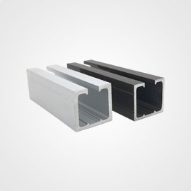 Extruded aluminum sliding channel