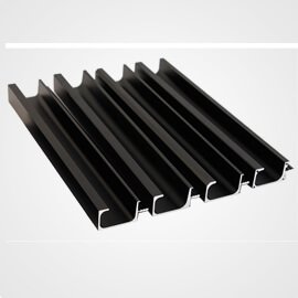 Profilés de portes d'armoires en aluminium