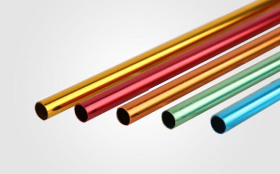 tube en aluminium brossé