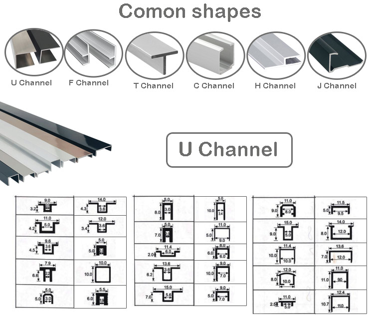 Aluminum U Channel Extrusions Aluminum U Channel Extrusions
