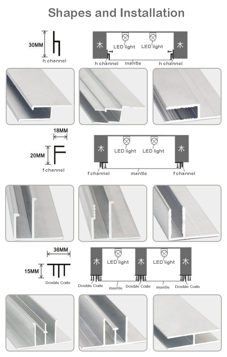 Extruded Aluminum F Channel Extruded Aluminum F Channel