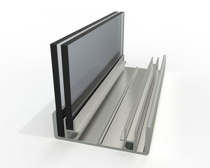 Cadre de panneau coulissant en aluminium extrudé