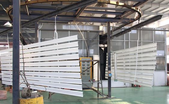 Powder coating aluminum profile