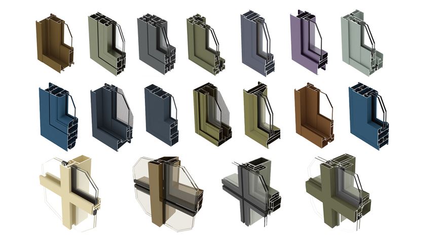 Different colors of custom lauminum profile