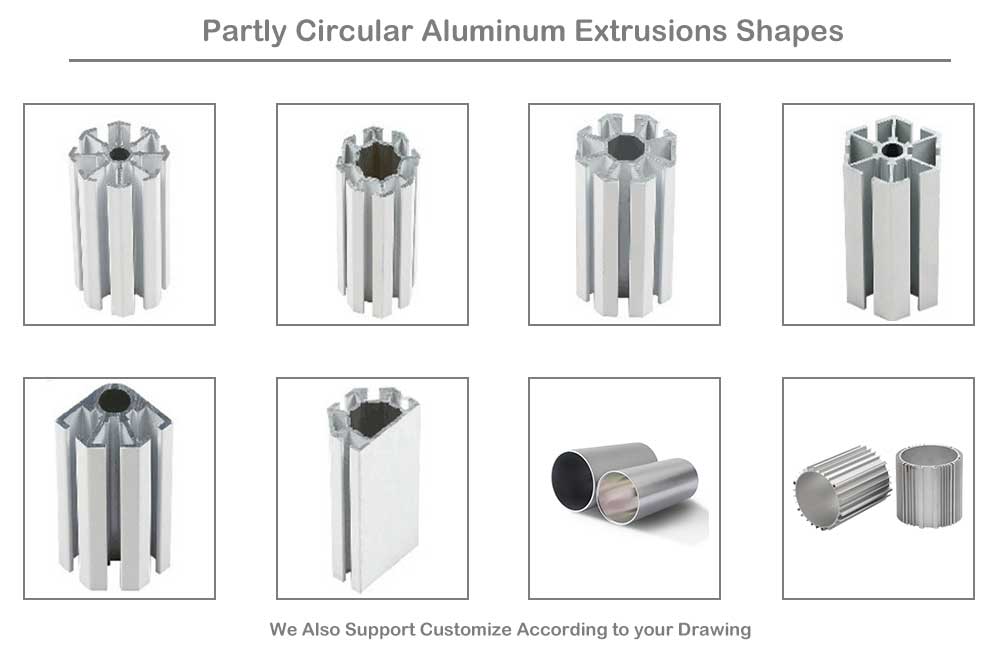 Extrusiones circulares de aluminio