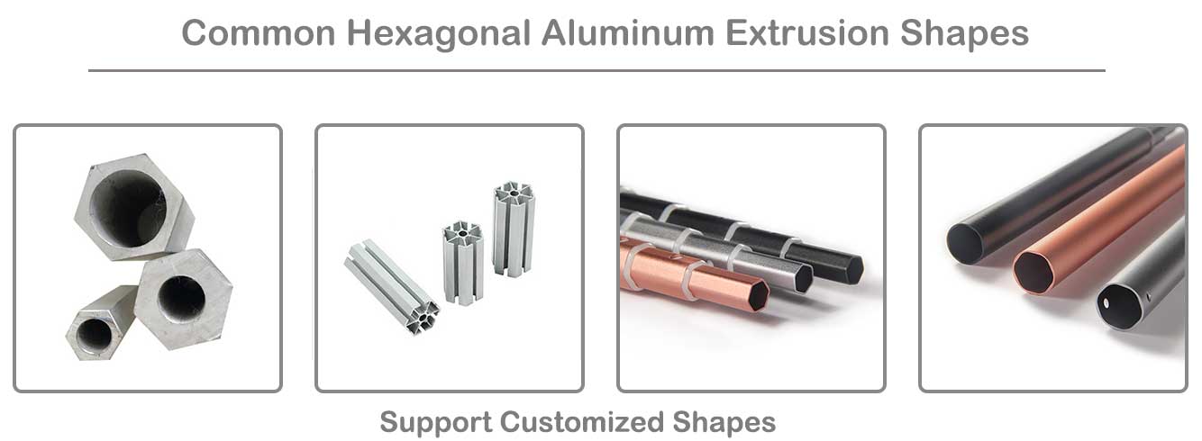 tubo de alumínio hexagonal
