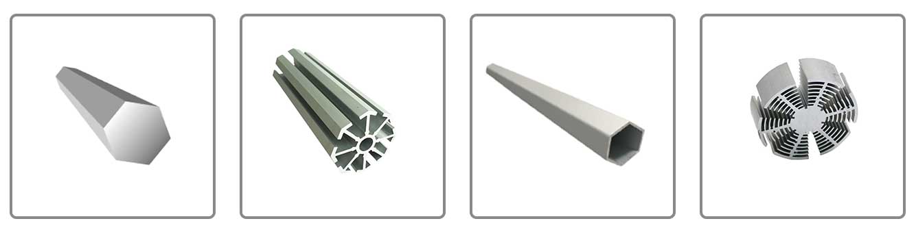 tubo hexagonal de alumínio
