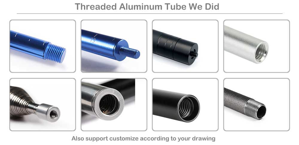 Aluminiumrohr mit Gewinde