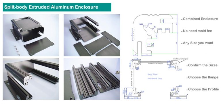 Split-Body Extruded Aluminum Enclosure Manufacturer & Supplier