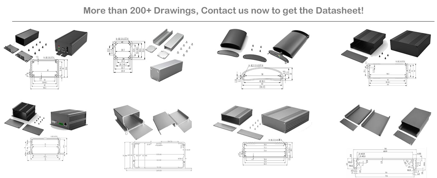 Gehäuse aus extrudiertem Aluminium