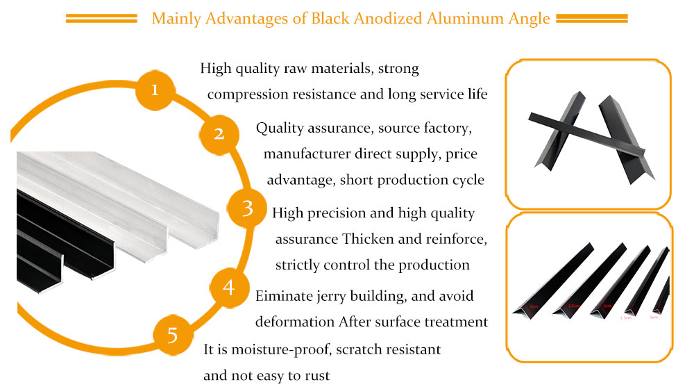 acabamento em alumínio anodizado preto