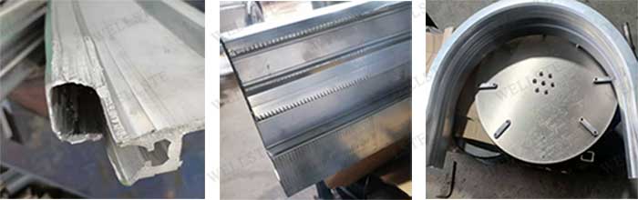 extrusions d'aluminium pliées