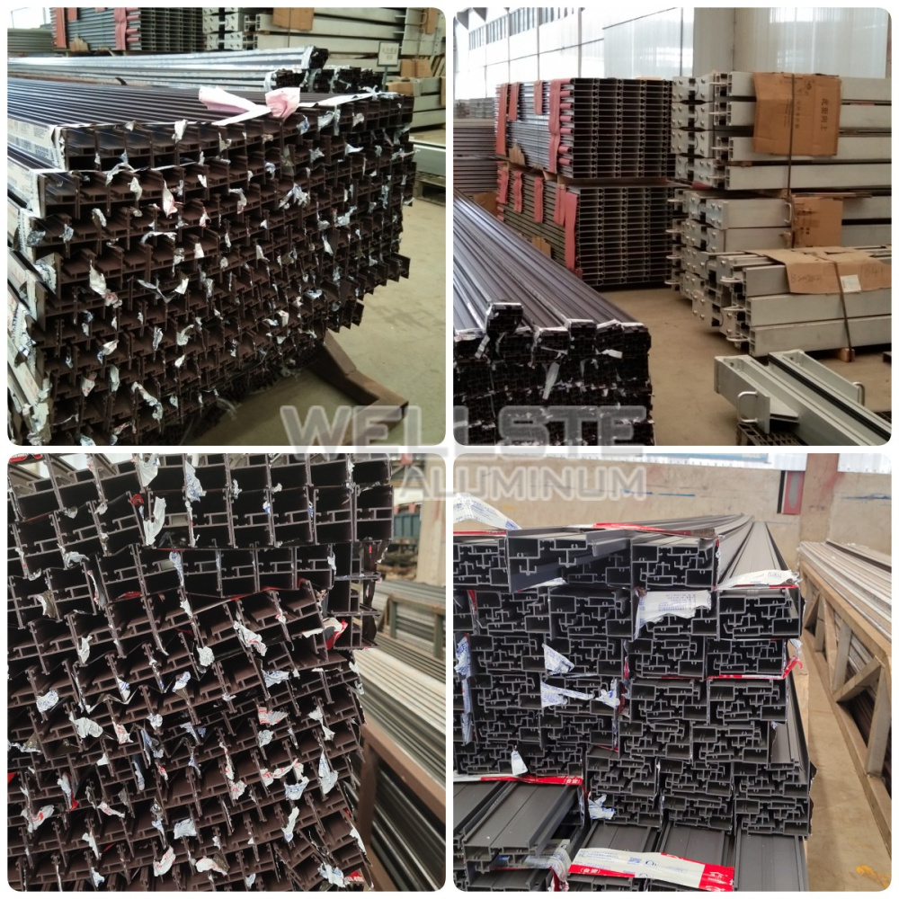 Extrusiones de marco de puerta de aluminio