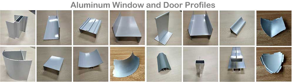 Profilés de portes et fenêtres en aluminium