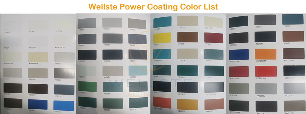 Wellste Power Coating 押出成形色リスト