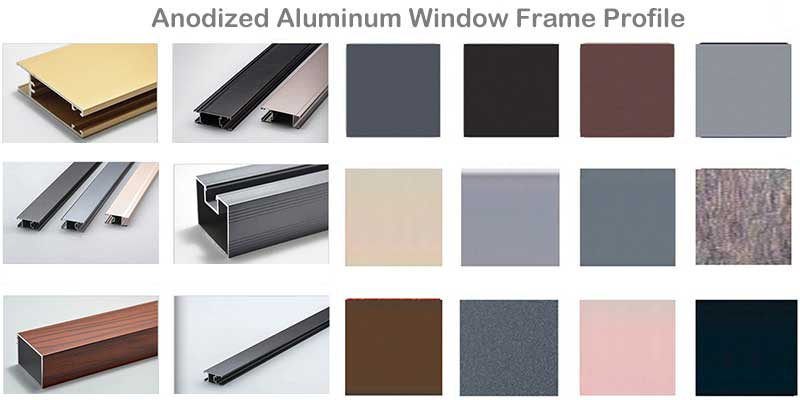 анодированный алюминиевый профиль оконной рамы
