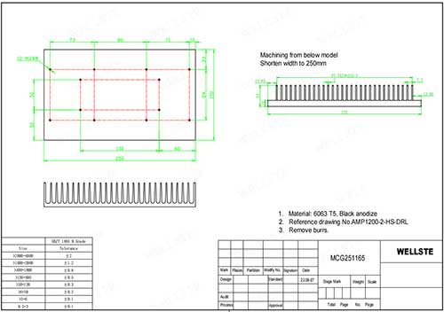 desenho do dissipador de calor