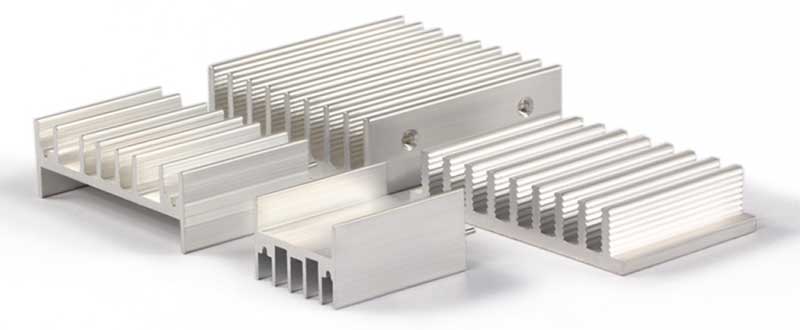 Dissipateur thermique en aluminium anodisé argent